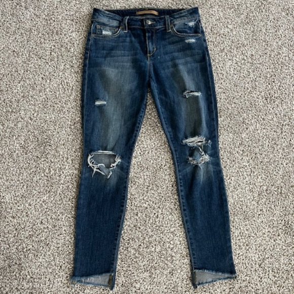 Joe's Jeans Distressed Dark Wash Skinny Fit - Picture 1 of 7